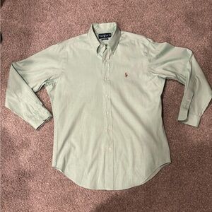 Ralph Lauren Men's Mint Button Down Shirt